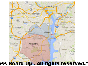 alexandria virginia emergency board up glass replacement