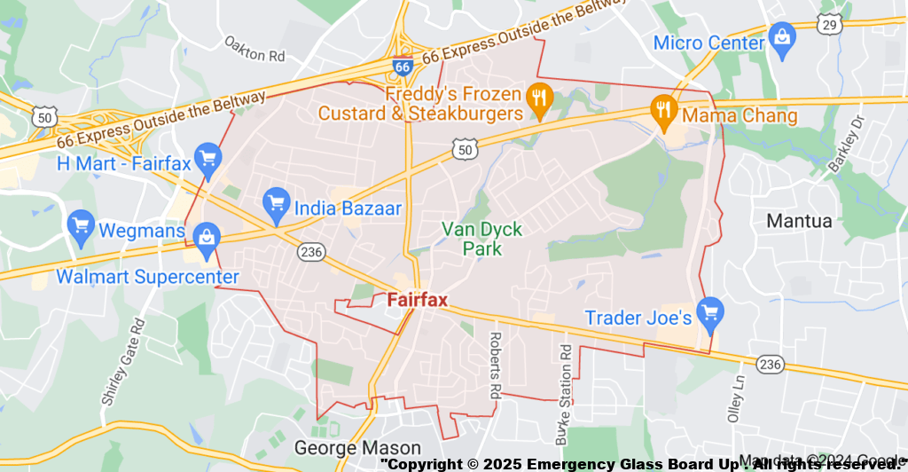 Emergency Board Up Fairfax VA 24/7 Doors Windows Glass Storefront Business House Home Commercial Residential Glass Repair Break In Burglary.
Alexandria | Annandale | Burke | Centreville | Chantilly | Clifton | Dunn Loring | Fairfax | Fairfax Station | Falls Church | Fort Belvoir | Great Falls | Herndon | Lorton | McLean | Oakton | Reston | Springfield | Vienna | West Mclean.
Fairfax City Zip Codes
Zip Code 22031 Zip Code | 22032 Zip Code 22033 | Zip Code 22034 | Zip Code 22030 | Zip Code 22035 | Zip Code 22036 | Zip Code 22037 | Zip Code 22038.